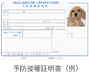 予防接種証明書(例)