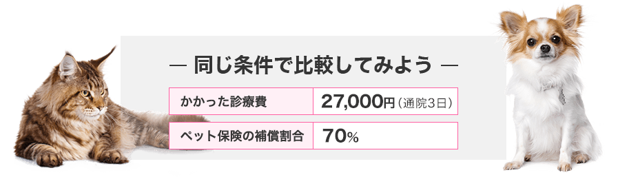 同じ条件で比較してみよう
