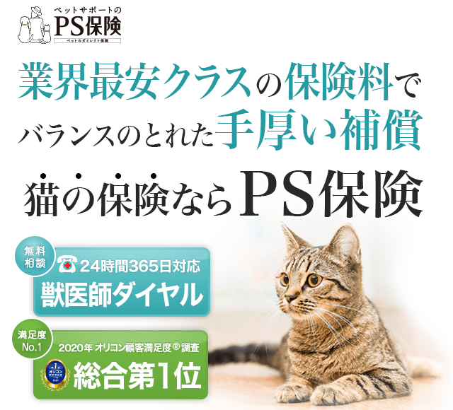 業界最安クラスの保険料でバランスのとれた手厚い補償。ペット保険ならPS保険