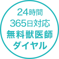 24時間365日対応無料獣医師ダイヤル